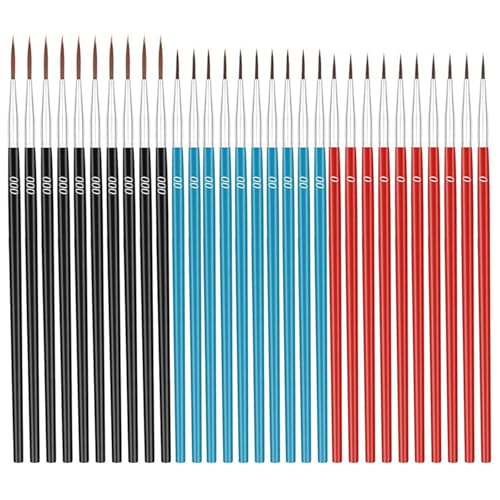 30 Stück Feinpackung Pinsel 3 Größe Winziges Detail Pinsel Liner Spitze #0#00#000 Zeichnungsbedarf 30 Stück Feinpackung Pinsel 3 Größe Winziges Detail Pinsel Liner Spitze #0#00#000 Zeichnungsbedarf von LLINthy