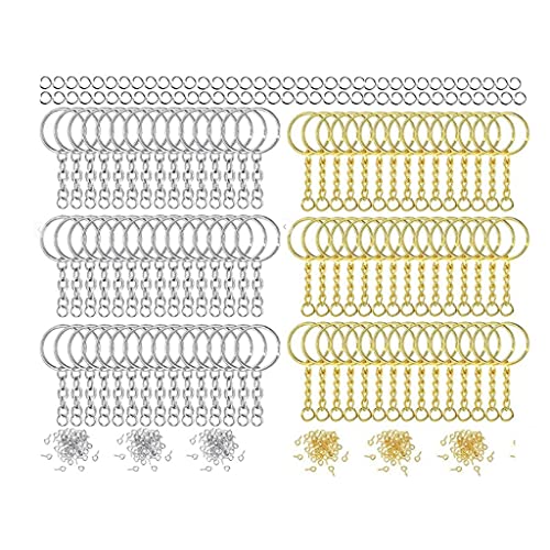 300 Stück Metall für Schlüsselanhänger, Ringe, Bastelwerkzeuge, Schmuckherstellung, Verbindungsstück, Metall, Handwerkszubehör 300 Stück Metall für Schlüsselanhänger, Ringe, Bastelwerkzeuge, Schmuckherstellung, Verbindungsstück, Metall, Handwerkszubehör von LLINthy