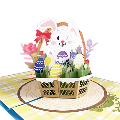 3D-Blumenkorb, Ostertier-Grußkarten für Happy Birthday Kinder Babyparty mit Umschlag 3D-Blumenkorb, Ostertier-Grußkarten für Happy Birthday Kinder Babyparty mit Umschlag von LLINthy