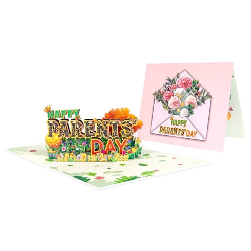 3D Popup Karte Happy Parent Day Vatertag Karten für Mama Papa Postkarten mit Umschlag Kleine Karten Segen 3D Popup Karte Happy Parent Day Vatertag Karten für Mama Papa Postkarten mit Umschlag Kleine Karten Segen von LLINthy