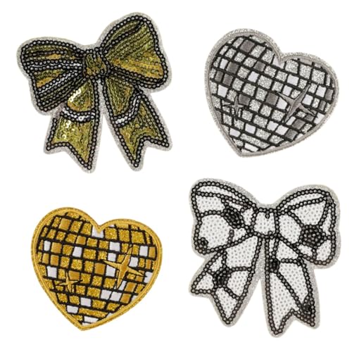 4 PCs Herz Gestickte Flecken Nähen Auf Flecken Bögen Eisen Auf Kleidung Bowknot Nähen Schleifen Eisenherzsticke Für Kleidung 4 PCs Herz Gestickte Flecken Nähen Auf Flecken Bögen Eisen Auf Kleidung Bowknot Nähen Schleifen Eisenherzsticke Für Kleidung von LLINthy