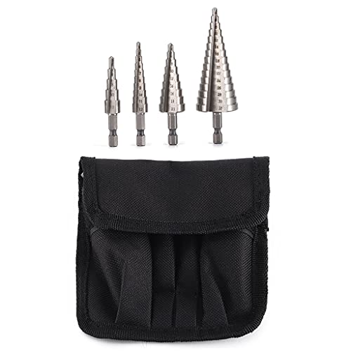 4-teiliges Stufenbohrer-Set aus Hochgeschwindigkeitsstahl für Metall-Mehrloch-Stufenbohrer, Schneidwerkzeuge 4-teiliges Stufenbohrer-Set aus Hochgeschwindigkeitsstahl für Metall-Mehrloch-Stufenbohrer, Schneidwerkzeuge von LLINthy
