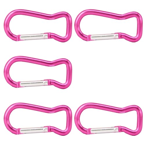 5 x Federverschlüsse in Fischform, Aluminiumlegierung, Karabinerhaken, Schlüsselanhänger, Schnallen, Hardware von LLINthy
