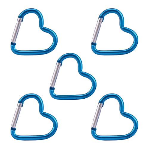 5 x herzförmige Federverschlüsse aus Aluminiumlegierung, Karabinerhaken, Schlüsselanhänger, Schnallen, Hardware 5 x herzförmige Federverschlüsse aus Aluminiumlegierung, Karabinerhaken, Schlüsselanhänger, Schnallen, Hardware von LLINthy