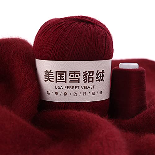 50 g + 20 g/Set, weiches, einfaches einfarbiges Garn, Handstrickgarn, Häkelgarn für Strickjacken, Schals, Pullover 50 g + 20 g/Set, weiches, einfaches einfarbiges Garn, Handstrickgarn, Häkelgarn für Strickjacken, Schals, Pullover von LLINthy