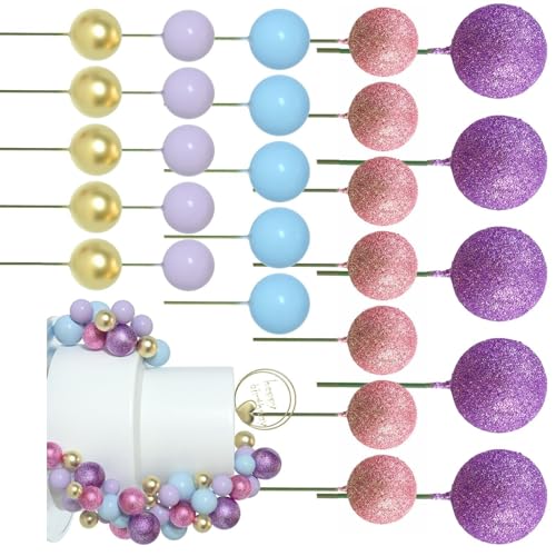 50pcs Kuchendekoration Set Runde Form Toppers Festival Kuchenzubehör Kuchen Schmuck Für Urlaubsfeiern Kuchen von LLINthy