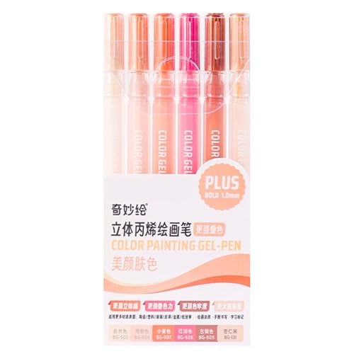 6/12/54 Farb Acrylmarkierungen Set Acrylfarben Pen Gel Lackmarker Für Glas Metall Kunststoffmalerei von LLINthy