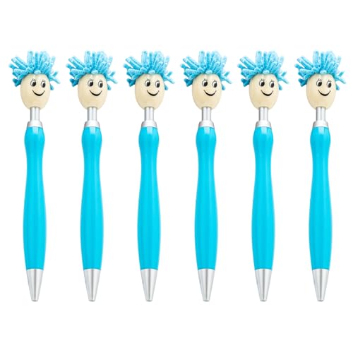 6pcs 1 0 Mm Mop Head Pen Einsenkbarer Kugelschreiber Mit Plüschiger Haar. von LLINthy