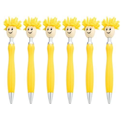 6pcs 1 0 Mm Mop Head Pen Einsenkbarer Kugelschreiber Mit Plüschiger Haar. von LLINthy