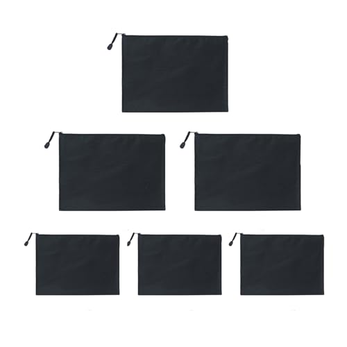 6pcs Reißverschluss Ordner Wasserfeste Oxford Datei Brieftasche Geldbeutel Dokument Ordner Datei Beutel Schulbüro Liefert Wasserdichte Dokument Brieftasche von LLINthy