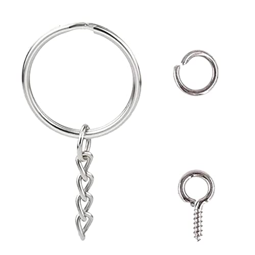 90 x geteilte Schlüssel mit Kette + 90 x offene Biegeringe + 180 x Schraubösen für die Schmuckherstellung 90 x geteilte Schlüssel mit Kette + 90 x offene Biegeringe + 180 x Schraubösen für die Schmuckherstellung von LLINthy