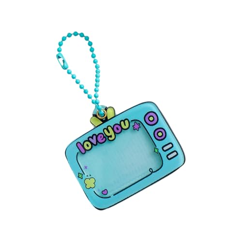 Acrylkartenhalter Foto Speicher Anhänger Kartenclip Fotokartenhalter Mit Keychain Creative Keyrings Für Tägliche Reise Creative Keyrings Acrylfoto Cartoon Kartenhalter Für Schüler von LLINthy