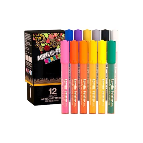 Acrylmarker 8/12/24/36/48 Farbwasser Basiertes Inks Acrylfarbe Stift Zum Malen Auf Keramikglas Stoff Scrapbooking Farbstiften Wasserbasis Acrylmarker 8/12/24/36/48 Farbwasser Basiertes Inks Acrylfarbe Stift Zum Malen Auf Keramikglas Stoff Scrapbooking Farbstiften Wasserbasis von LLINthy