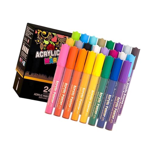 Acrylmarker 8/12/24/36/48 Farbwasser Basiertes Inks Acrylfarbe Stift Zum Malen Auf Keramikglas Stoff Scrapbooking Farbstiften Wasserbasis Acrylmarker 8/12/24/36/48 Farbwasser Basiertes Inks Acrylfarbe Stift Zum Malen Auf Keramikglas Stoff Scrapbooking Farbstiften Wasserbasis von LLINthy