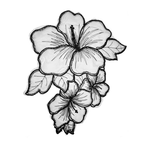 Auffällige übergroße Blumen-Applikation für Kleidung, Mützen, Nähen, Schals, Hochzeitskleider, Dekorationen, Zubehör von LLINthy