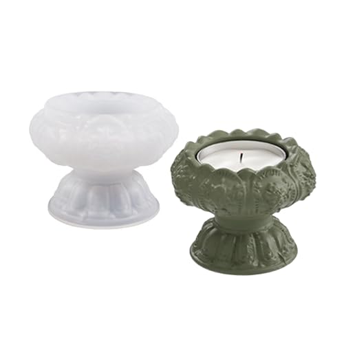 Candlestick Silikonform Kerzenhalter Gipsharz Formbecher Lagertanks Gipsform Home Decors Kerzenhalter Formen Für Epoxidharz von LLINthy