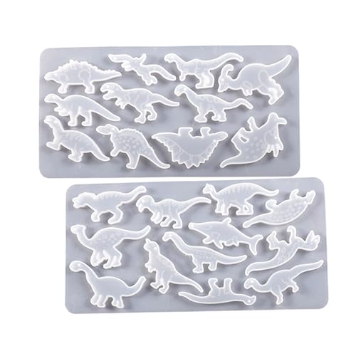 Dinosaurier-Silikonform für Ohrringe, Halsketten, Schlüsselanhänger, Anhänger, super glänzende Tier-Epoxidharz-Gussform von LLINthy