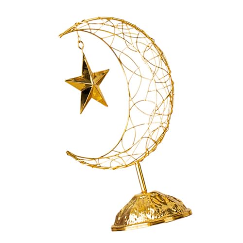 Eid Metall-Mond- und Stern-Ornament mit Sockel, Ramadans, Muslime, Party, Tischdekoration, Islamik-Festival-Dekoration Eid Metall-Mond- und Stern-Ornament mit Sockel, Ramadans, Muslime, Party, Tischdekoration, Islamik-Festival-Dekoration von LLINthy