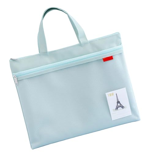 Ein 4 Datei Ordner Handheld Dokumenttasche Doppelzip Dokument Ordner Buchspeicher Bag Datei Organisatoren Schulbürovorräte von LLINthy