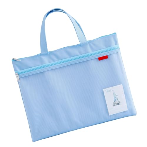 Ein 4 Datei Ordner Handheld Dokumenttasche Doppelzip Dokument Ordner Buchspeicher Bag Datei Organisatoren Schulbürovorräte von LLINthy