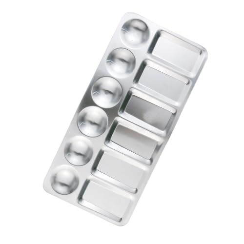Farbmischpalette, 6 Mulden, 10 Mulden, 12 Mulden, runde quadratische Metallpalette für Künstler, Aquarell, Ölgemälde Farbmischpalette, 6 Mulden, 10 Mulden, 12 Mulden, runde quadratische Metallpalette für Künstler, Aquarell, Ölgemälde von LLINthy
