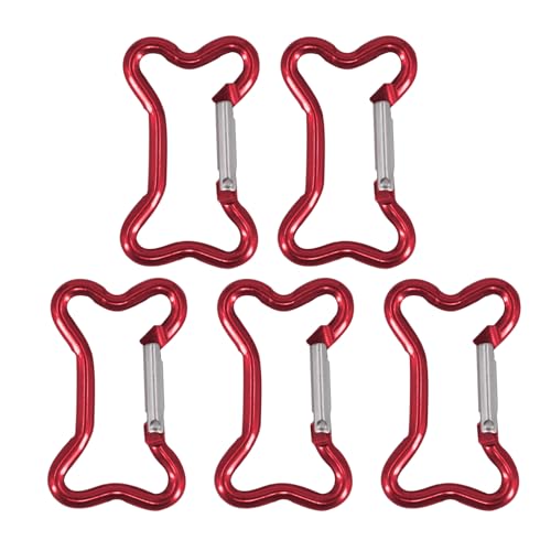 Federverschlüsse in Knochenform, Aluminiumlegierung, Karabinerhaken, Schlüsselanhänger, Metall-Karabiner, Schlüsselanhänger, Schnalle, Hardware, 5 Stück Federverschlüsse in Knochenform, Aluminiumlegierung, Karabinerhaken, Schlüsselanhänger, Metall-Karabiner, Schlüsselanhänger, Schnalle, Hardware, 5 Stück von LLINthy