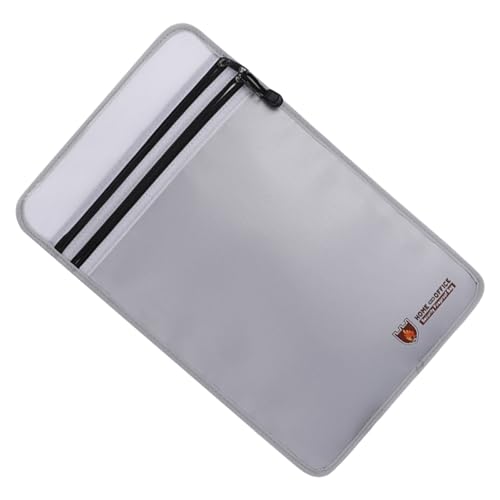 Feuerfeste Tasche, wasserabweisend, Dokumentenmappe mit Doppelreißverschlüssen, Dokumententasche für sichere Aufbewahrung Feuerfeste Tasche, wasserabweisend, Dokumentenmappe mit Doppelreißverschlüssen, Dokumententasche für sichere Aufbewahrung von LLINthy