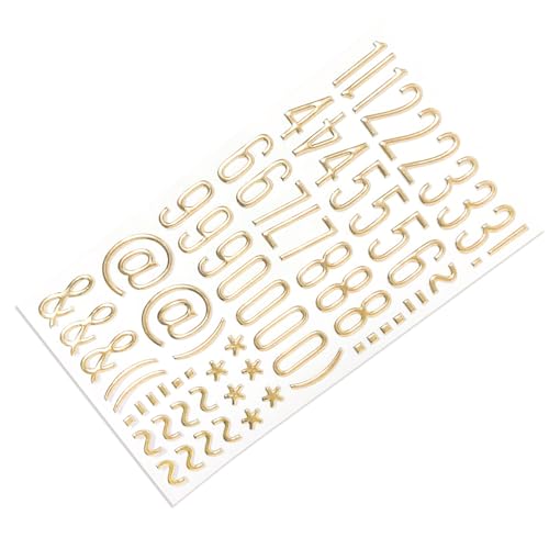 Gold Glitzer Briefnummer Aufkleber Metallic Color Letter Sticker Für Scrapbooking Journal Notebook Home Dekoration Dekorative Buchstabenaufkleber von LLINthy