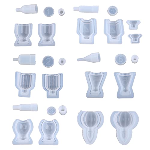Kristall-Epoxid-Flaschenverschlussform-Set, Flaschenbehälter, Silikonform für Epoxidharz, Gießflaschenverschluss, Harzform Kristall-Epoxid-Flaschenverschlussform-Set, Flaschenbehälter, Silikonform für Epoxidharz, Gießflaschenverschluss, Harzform von LLINthy