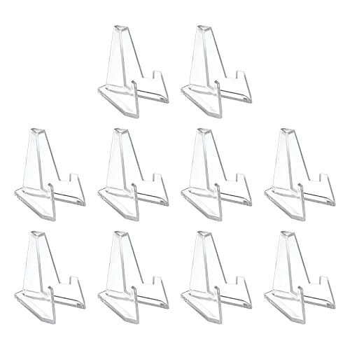 LLINthy 10 x Acryl-Staffeleien, Hochzeitsfoto-Bilderrahmen, Präsentationsständer, Herausforderung, Münzaufbewahrung, Heimdekoration, 10 Stück LLINthy 10 x Acryl-Staffeleien, Hochzeitsfoto-Bilderrahmen, Präsentationsständer, Herausforderung, Münzaufbewahrung, Heimdekoration, 10 Stück von LLINthy