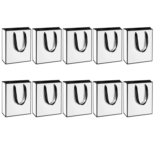 LLINthy 10pcs 250gsm Weiße Papiertüten Mit Bandhandel 6x2.4x7.8inch Für Hochzeit Geburtstag Thanksgiving Weihnachtsverpackung Einzelhandelspapiertüten LLINthy 10pcs 250gsm Weiße Papiertüten Mit Bandhandel 6x2.4x7.8inch Für Hochzeit Geburtstag Thanksgiving Weihnachtsverpackung Einzelhandelspapiertüten von LLINthy