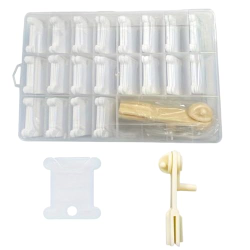 LLINthy 200 Stück Weiße Stickerei Flossspulen Mit Plastikfädenorganisatoren Und Spulen Wickler Für Kreuze Sticken Croses Stitching Craft Supplies LLINthy 200 Stück Weiße Stickerei Flossspulen Mit Plastikfädenorganisatoren Und Spulen Wickler Für Kreuze Sticken Croses Stitching Craft Supplies von LLINthy