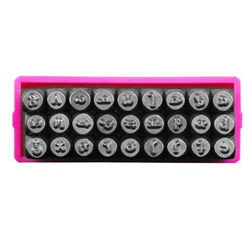 LLINthy 3 Mm Buchstabe Number Punches Metall Leder Stamper Prägewerkzeug Lederstempelwerkzeug Für Schmuck Basteln Schwere Metallstempel von LLINthy