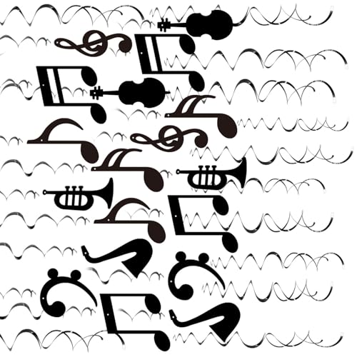 LLINthy 30pieces Music Notes Spiralspartydekorationen Für Wohnkern Und Klassenzimmerfeier von LLINthy