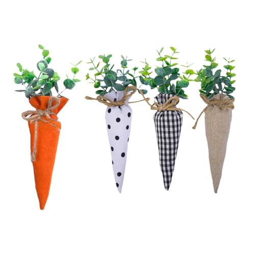 LLINthy 4 Stücke Karotten Set Spring Tisch Mittelstücke Urlaub Dekoration Dekorative Plüschzubehör Für Feiertagsfeier Garten Patios Zubehör LLINthy 4 Stücke Karotten Set Spring Tisch Mittelstücke Urlaub Dekoration Dekorative Plüschzubehör Für Feiertagsfeier Garten Patios Zubehör von LLINthy