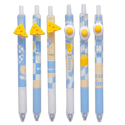 LLINthy 6 Stück 0,5 mm Stift, Meersalz, Käse, neutrale Stifte, einziehbarer Gelschreiber, glattes Schreiben für Tagebücher LLINthy 6 Stück 0,5 mm Stift, Meersalz, Käse, neutrale Stifte, einziehbarer Gelschreiber, glattes Schreiben für Tagebücher von LLINthy