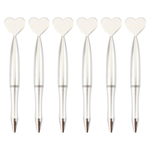 LLINthy 6 Stück schwarze Kugelschreiber, 1,0 mm, Bürostifte, herzförmige Stifte, Hochzeitsstifte, Schreibwaren, Schule, Bürobedarf LLINthy 6 Stück schwarze Kugelschreiber, 1,0 mm, Bürostifte, herzförmige Stifte, Hochzeitsstifte, Schreibwaren, Schule, Bürobedarf von LLINthy
