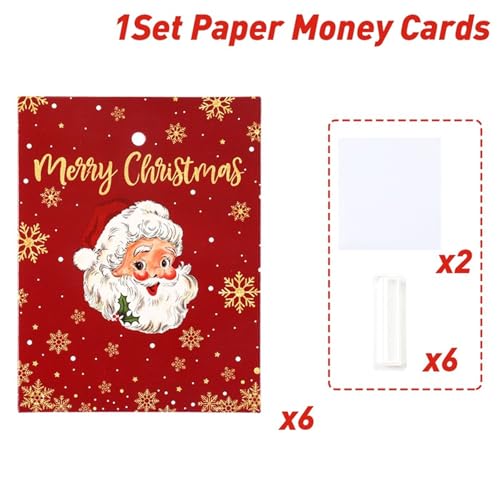 LLINthy Einzigartige Faltbare Weihnachtsmann Grußkarte Mit Geldpocket Feiertagsgeschenk Für Weihnachtsfeier Santa Money Holder Card von LLINthy