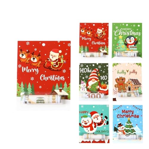 LLINthy Einzigartige Faltbare Weihnachtsmann Grußkarte Mit Geldpocket Feiertagsgeschenk Für Weihnachtsfeier Santa Money Holder Card LLINthy Einzigartige Faltbare Weihnachtsmann Grußkarte Mit Geldpocket Feiertagsgeschenk Für Weihnachtsfeier Santa Money Holder Card von LLINthy