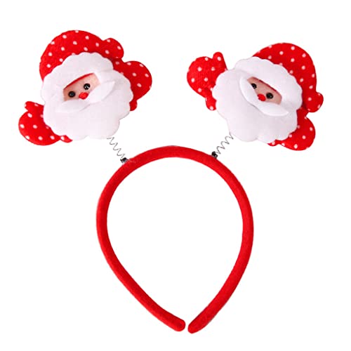 LLINthy Elch-Haarreif, Geweih, Stirnband, Weihnachtsmann-Stirnbänder, Weihnachtsbaum-Haarband für kreative Foto-Requisiten, Dekoration, Urlaubs-Supp von LLINthy