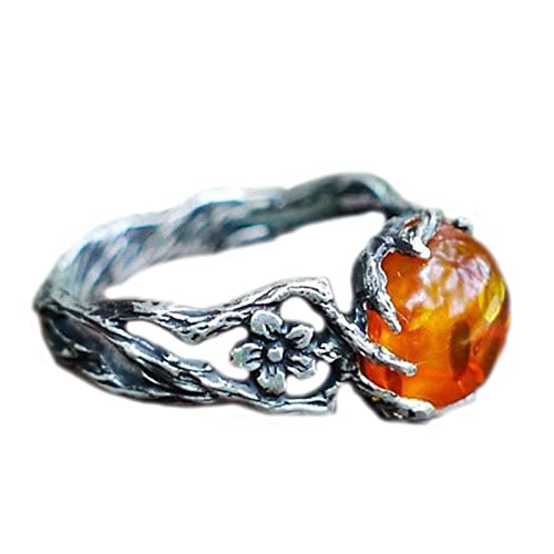 LLINthy Ethnischer eingelegter Bernstein, exquisiter transparenter Stein, offener Vintage-Schmuck, Ältere LLINthy Ethnischer eingelegter Bernstein, exquisiter transparenter Stein, offener Vintage-Schmuck, Ältere von LLINthy