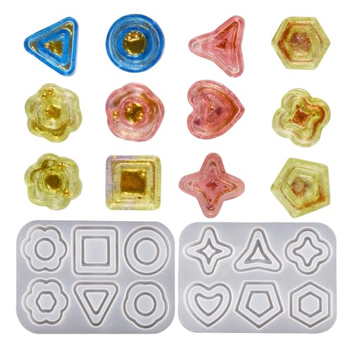 LLINthy Formen für Schlüsselanhänger und Schmuck, stabile Silikon-Anhängerformen für Epoxidharz, Shaker, Charme und Dekorationen LLINthy Formen für Schlüsselanhänger und Schmuck, stabile Silikon-Anhängerformen für Epoxidharz, Shaker, Charme und Dekorationen von LLINthy