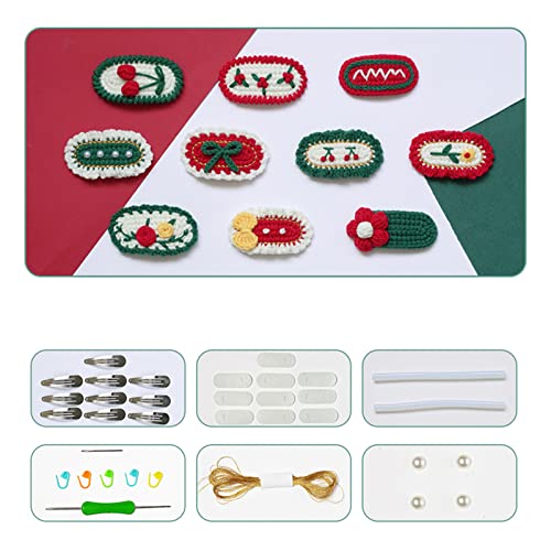 LLINthy Häkelhaarstifte Kits Baby Girls Clips Stricker Barrettes Handgefertigtes Accessoires Geschenk Für Frauen Baby Strickstifte Häkeln Clips Kits Handgefertigtes Barrettes von LLINthy