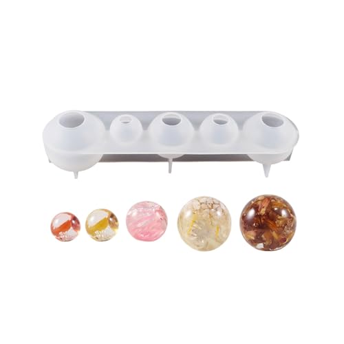 LLINthy Kristall-Epoxidharz-Kugelform, Heimdekoration, Kugeln, Silikonformen, einfach zu bedienen, Kugel-Ornament-Form zum Basteln von LLINthy
