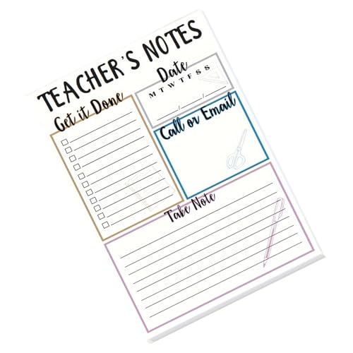 LLINthy Lehrer-Notizblöcke, Checkliste, Notizbuch, Organizer, Do-Liste, Notizblöcke, Schule, Bürobedarf, 50 Blatt LLINthy Lehrer-Notizblöcke, Checkliste, Notizbuch, Organizer, Do-Liste, Notizblöcke, Schule, Bürobedarf, 50 Blatt von LLINthy