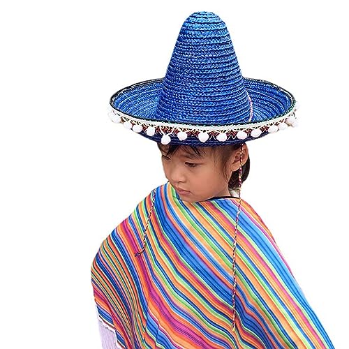 LLINthy Mexikaner Sombrero Hüte breite Krempe Sonnenfest Strohhut Fotoshooting Requisiten Hut Kinder Party Top Hüte Karneval Kostüm LLINthy Mexikaner Sombrero Hüte breite Krempe Sonnenfest Strohhut Fotoshooting Requisiten Hut Kinder Party Top Hüte Karneval Kostüm von LLINthy