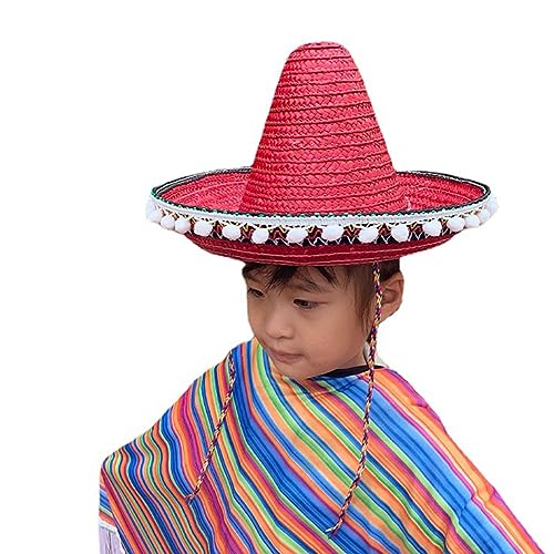 LLINthy Mexikaner Sombrero Hüte breite Krempe Sonnenfest Strohhut Fotoshooting Requisiten Hut Kinder Party Top Hüte Karneval Kostüm LLINthy Mexikaner Sombrero Hüte breite Krempe Sonnenfest Strohhut Fotoshooting Requisiten Hut Kinder Party Top Hüte Karneval Kostüm von LLINthy