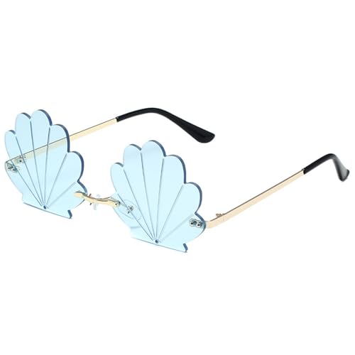 LLINthy Modische randlose Muschel-Sonnenbrille mit lustigen Designs für Partys und Musik-Festivals, Kostümzubehör LLINthy Modische randlose Muschel-Sonnenbrille mit lustigen Designs für Partys und Musik-Festivals, Kostümzubehör von LLINthy