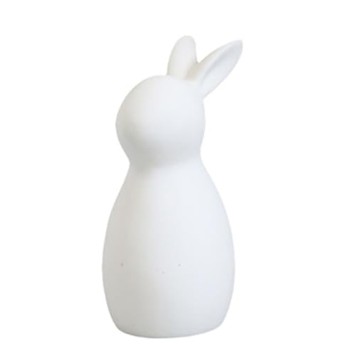 LLINthy Osterhasenstatue, Keramik, weiße Kaninchen, Tischdekoration, Dekoration für Zuhause, Büro, Urlaub, Party-Dekorationen LLINthy Osterhasenstatue, Keramik, weiße Kaninchen, Tischdekoration, Dekoration für Zuhause, Büro, Urlaub, Party-Dekorationen von LLINthy