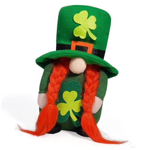 LLINthy Patricks Day Zwerge Plüschpuppen Cartoon Skandinavische schwedische Tomtes Figur Ornament für irische Feiertage Tischdekoration LLINthy Patricks Day Zwerge Plüschpuppen Cartoon Skandinavische schwedische Tomtes Figur Ornament für irische Feiertage Tischdekoration von LLINthy